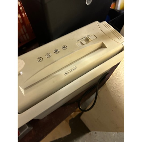 349 - 2 ELECTRIC PAPER SHREDDERS AND A NOTICEBOARD