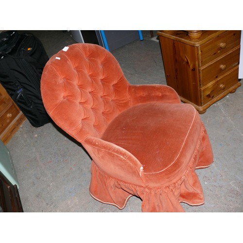 464 - TERRACOTTA BEDROOM CHAIR