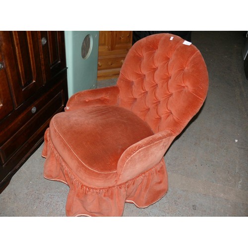 464 - TERRACOTTA BEDROOM CHAIR