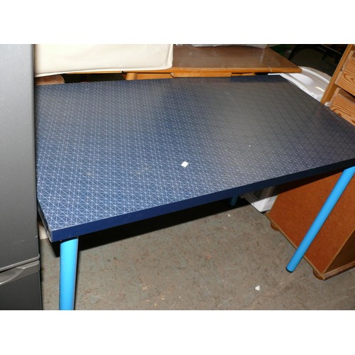 444 - MODERN BLUE IKEA LINNMON TABLE