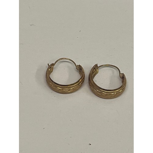 48 - Three pairs of 9ct gold loop earrings together with one single, total weight 2.64g.