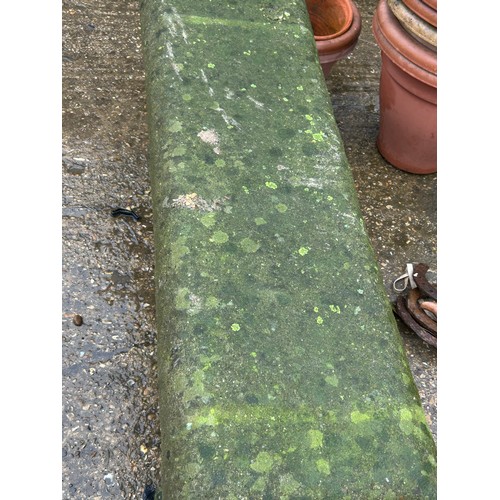 403 - Artificial stone garden bench with squirrel supports