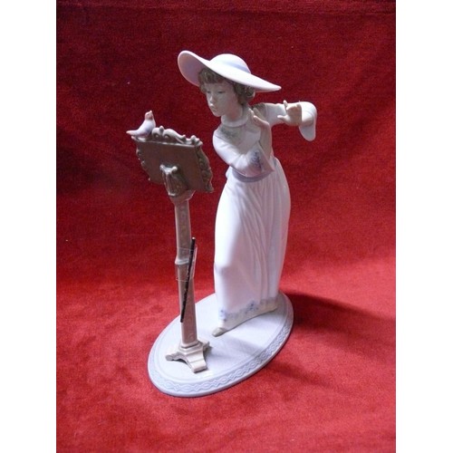 3 - LLADRO FIGURINE SONGBIRD RETIRED ORCHESTRA GIRL 6093 MUSICIAN PLAYING FLUTE dg186