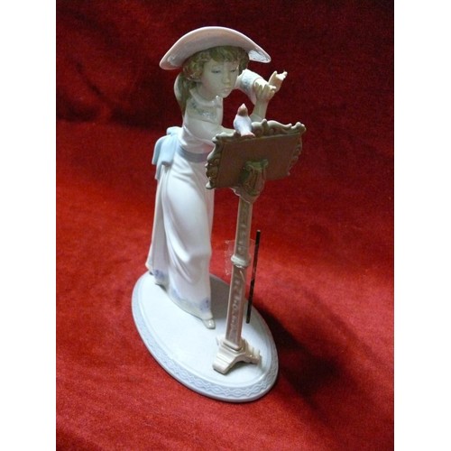 3 - LLADRO FIGURINE SONGBIRD RETIRED ORCHESTRA GIRL 6093 MUSICIAN PLAYING FLUTE dg186