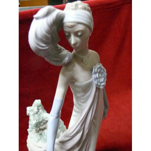 2 - LLadro 'Socialite of the 20's' glazed porcelain figurine of a woman, 1985 No. #5283.