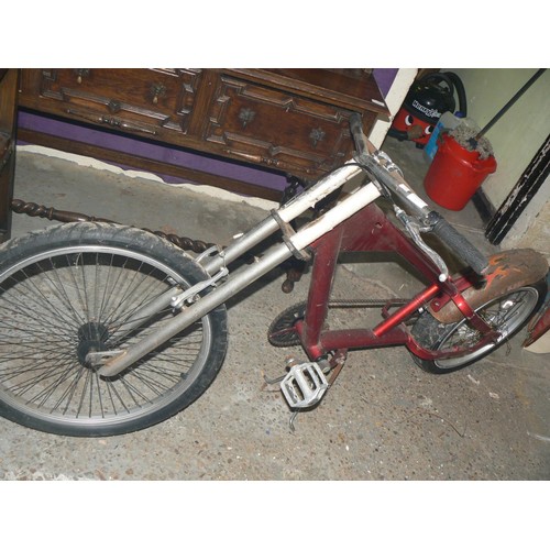 419 - Custom chopper bicycle, needs attention.