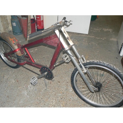 419 - Custom chopper bicycle, needs attention.