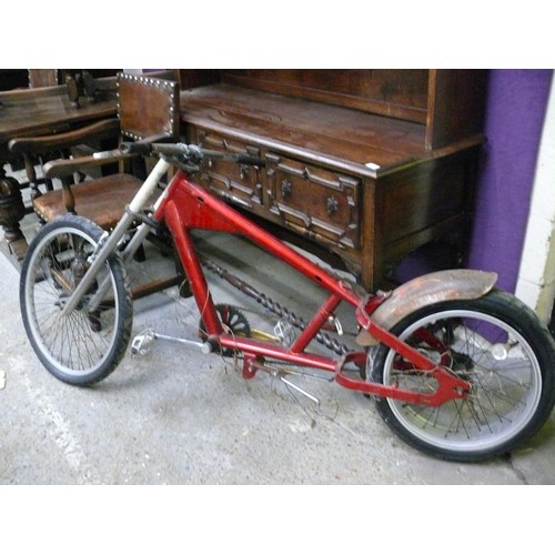 419 - Custom chopper bicycle, needs attention.