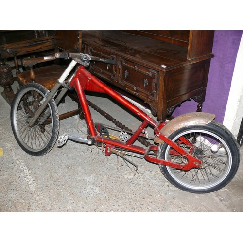 419 - Custom chopper bicycle, needs attention.