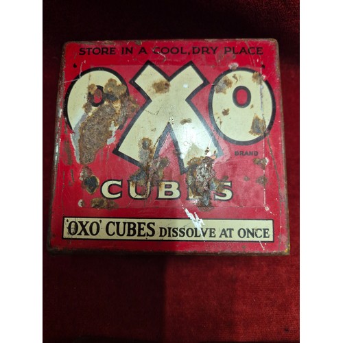 42 - Antique advertising tins, including Oxo and Iron Jelloids, together with a tin of B.D.V. silk cigare... 