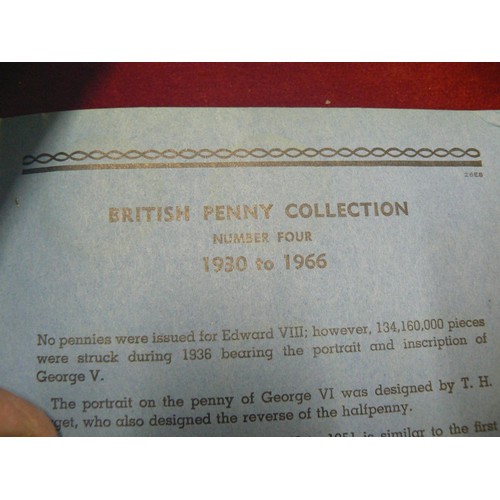 113B - 2x presentation folders of Great Britain Pennies.