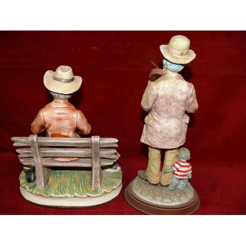 79 - 2 CAPODIMONTE STYLE FIGURES OF GENTLEMEN