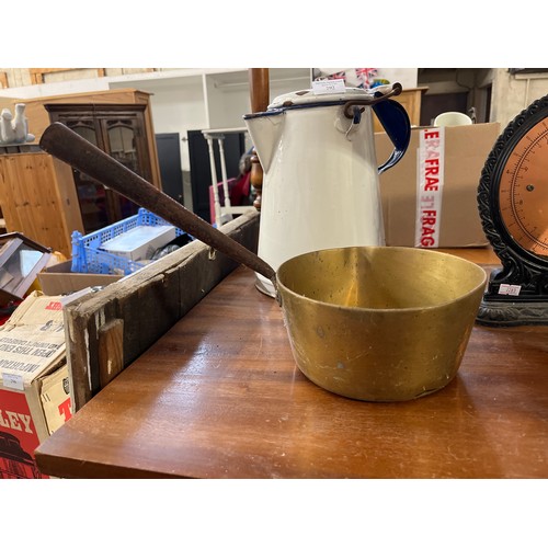 291 - SET OF 3 VINTAGE BRASS PANS