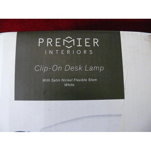 124 - CLIP ON DESK LAMP, DUAL MODE CALL BLOCKER AND A CORDED PHONE ALL BRAND NEW WITH BOXES