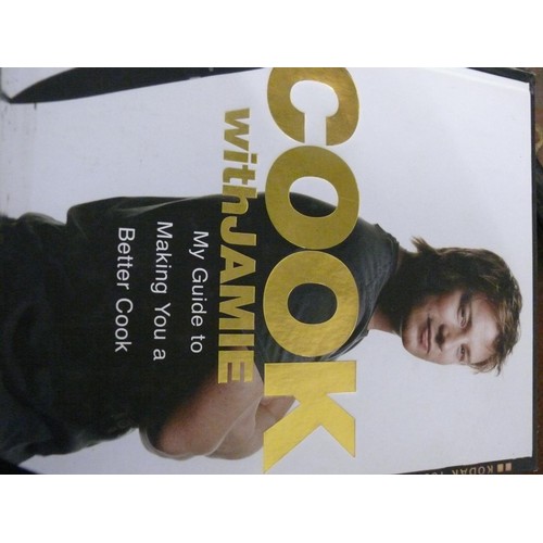 150 - NICE COLLECTON OF COOKERY BOOKS TO INCLUDE MANY JAMIE OLIVER