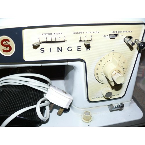 202 - VINTAGE SINGER SEWING MACHINE SPECIAL ZIG ZAG MODEL 478