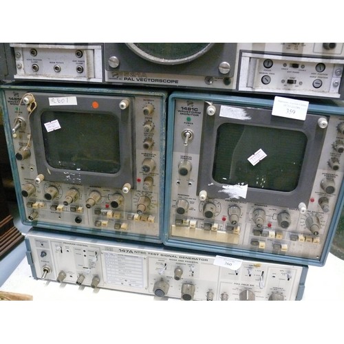 359 - 2 X TEKTRONIX WAVEFORM MONITORS 1481C AND 1485C