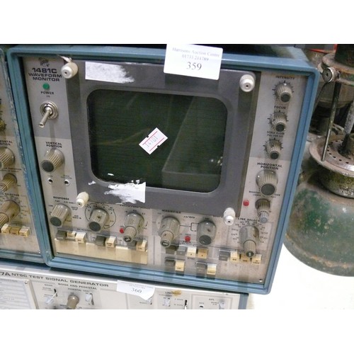 359 - 2 X TEKTRONIX WAVEFORM MONITORS 1481C AND 1485C