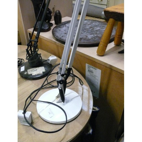 438 - VINTAGE WHITE ANGLEPOISE DESK LAMP