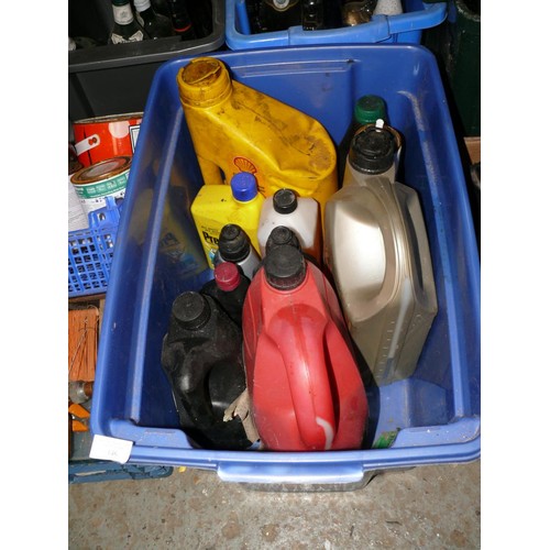 146 - QUANTITY OF GARAGE ITEMS AND MISCELLANEOUS TO INCLUDE FISHNG, TOOLS, PAINT MOTOR OIL ETC