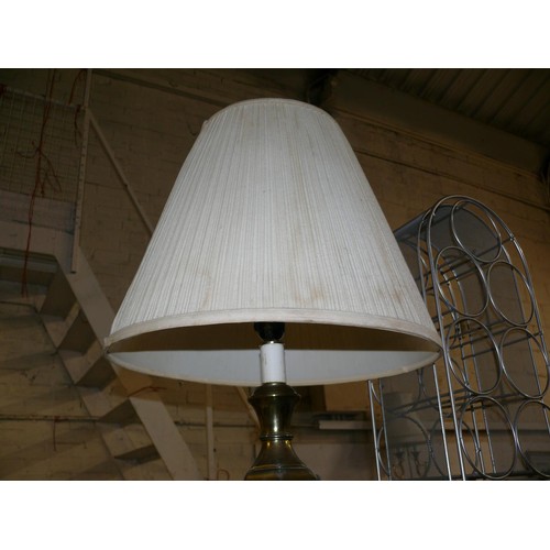 252 - VERY LARGE TABLE LAMP WITH BRASS BASE