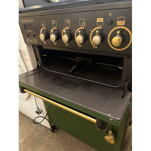 454 - FREESTANDING RANGEMASTER 55 GAS COOKER IN BLACK AND GREEN