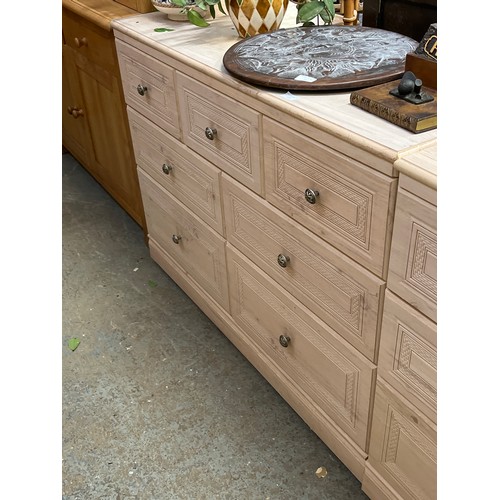 458 - LARGE LIGHT WOOD 7 DRAWER CHEST