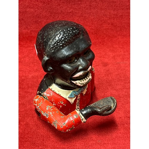 3 - CAST IRON VINTAGE MINSTREL MONEY BANK