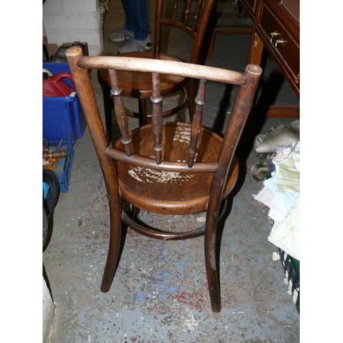 126 - SET OF 3 1920'S BENTWOOD BISTRO CHAIRS