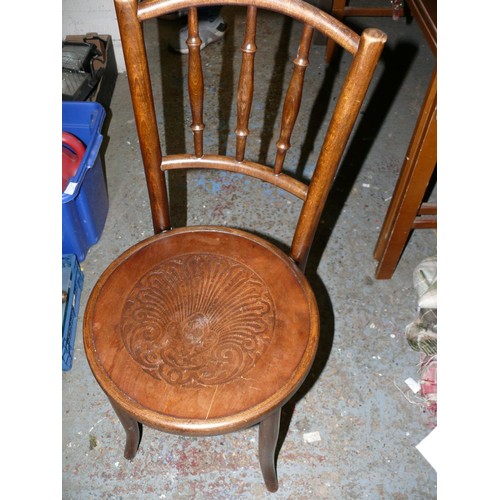 126 - SET OF 3 1920'S BENTWOOD BISTRO CHAIRS