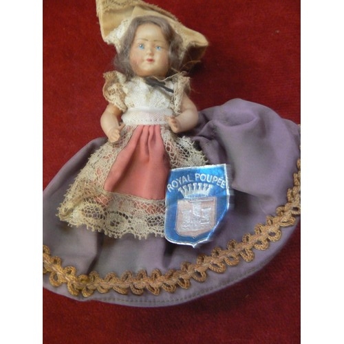 227G - Collection of antique and vintage dolls, including Victorian porcelain, Royal Poupee, 1960's Korean ... 