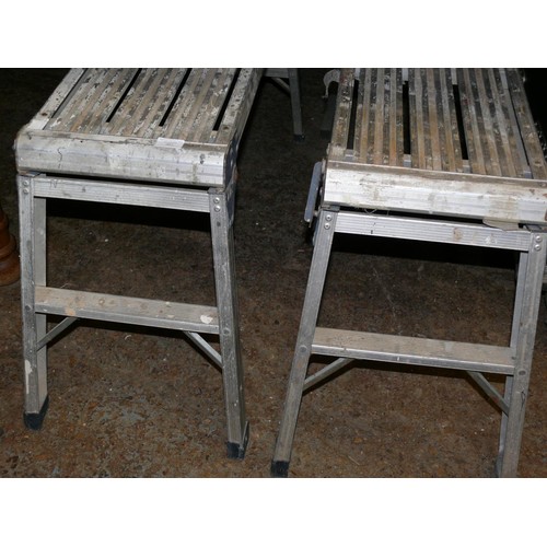 507 - 2 FOLDING ALUMINIUM DECORATORS PLATFORMS