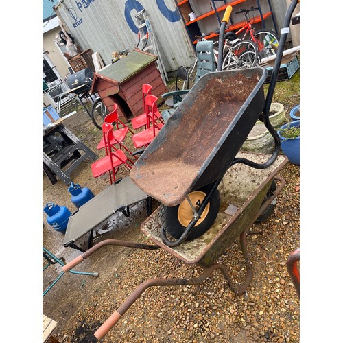 526 - 2 LARGE WHEELBARROWS