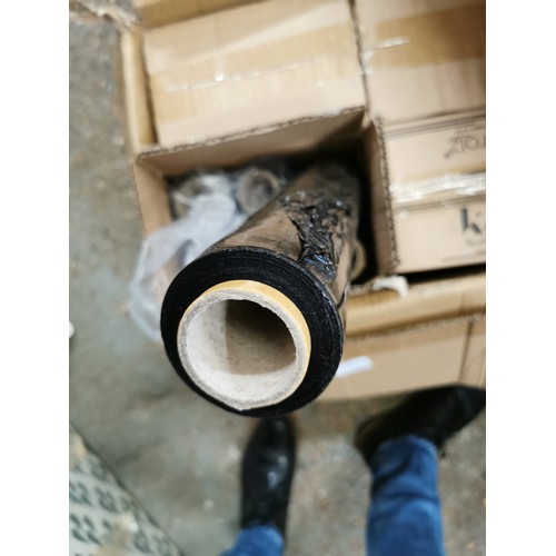 214C - 24 ROLLS OF UNUSED BLACK SHRINK WRAP BOXED