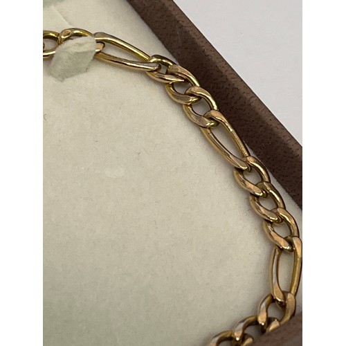 10 - A 9CT GOLD CHAIN LINK BRACELET 7.5 INCHES WEIGHT 4.31gr