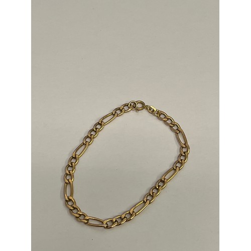 10 - A 9CT GOLD CHAIN LINK BRACELET 7.5 INCHES WEIGHT 4.31gr