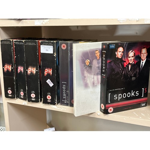 84 - SPOOKS MI5 NOT 9-5 DVD COLLECTION AND 24 DVD COLLECTION SEASON 1x2,  2 AND 3