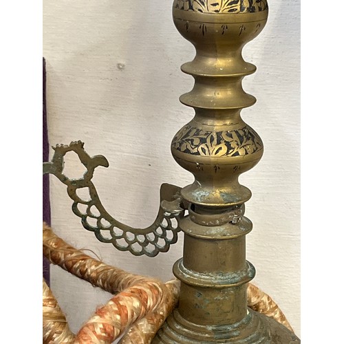 111 - A LARGE MIDDLE EASTERN FLOOR STANDING HOOKAH PIPE