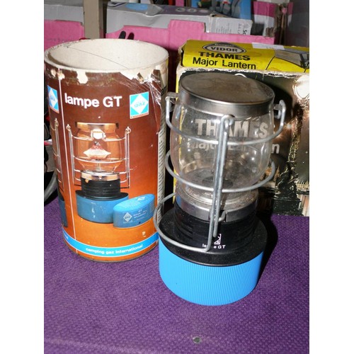 176 - VIDOR THAMES MAJOR LANTERN WITH BOX AND  LAMPE GT CAMPING GAZ