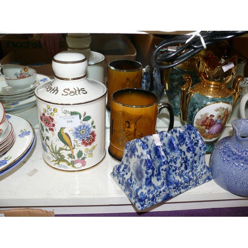 104 - LOVELY COLLECTION OF CHINA TO INCLUDE LIMOGES, CARLTON WARE, DENBY ETC