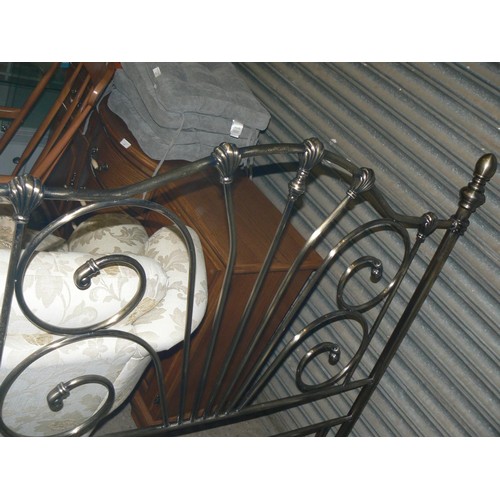 490 - 2 ORNATE METAL HEADBOARDS