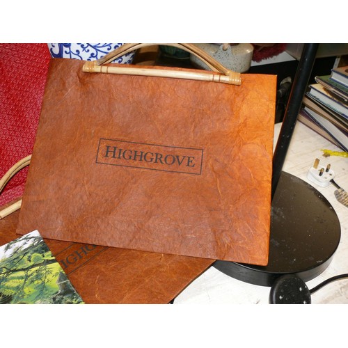 353 - SELECTION OF GOOD QUALITY HIGHGROVE BAGS AND A BOOK