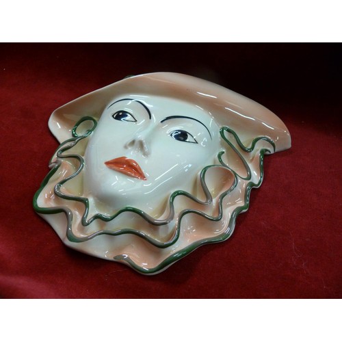 116 - CERAMIC ART DECO CROWN DEVON LADY PLAQUE