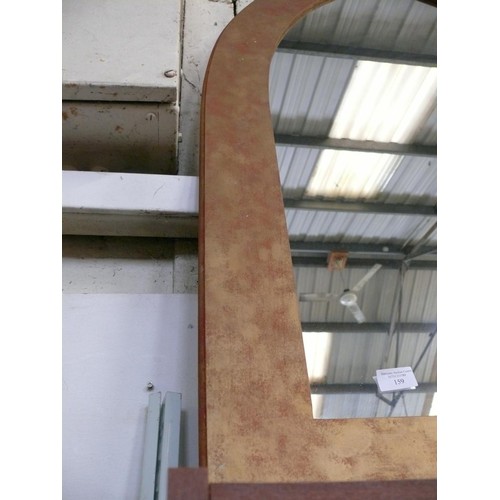 159 - LARGE GOTHIC ARCH SHAPED WALL MIRROR WITH GILT FRAME