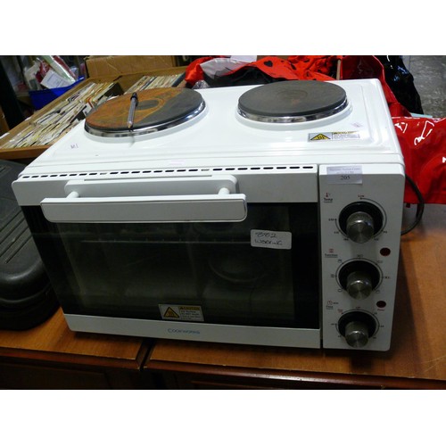 277 - COOKWORKS MINI OVEN WITH HOB, WORKING ORDER