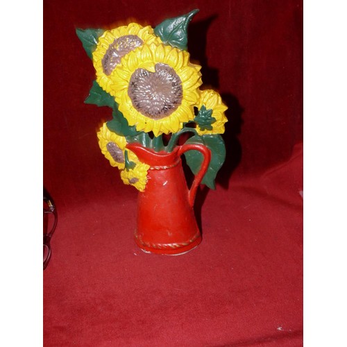 209 - CAST IRON SUNFLOWER DOORSTOP