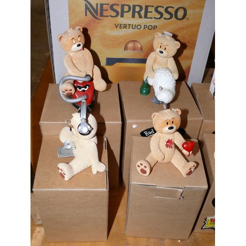 218 - 13 BAD TASTE BEAR FIGURES, MOSTLY WITH ORIGINAL BOXES