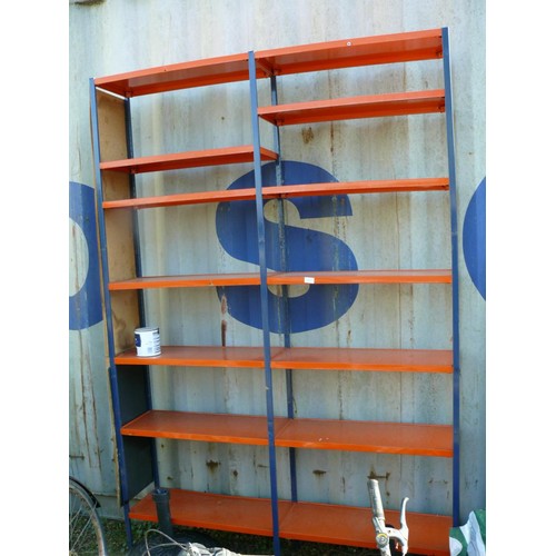 307 - DOUBLE METAL SHELVING UNIT