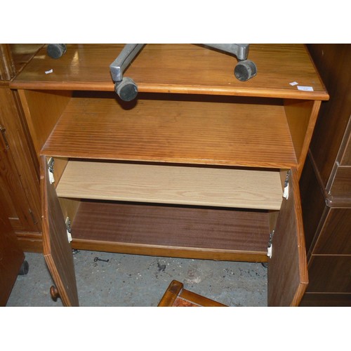 372 - PINE CUPBOARD WITH SHELF AND 2 DOORS