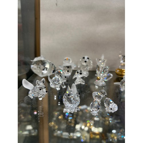 4 - AN IMPRESSIVE COLLECTION OF MOSTLY SWAROVSKI CRYSTALS - NEARLY ALL ANIMALS - DOGS, BIRDS, MONKEY, EL... 